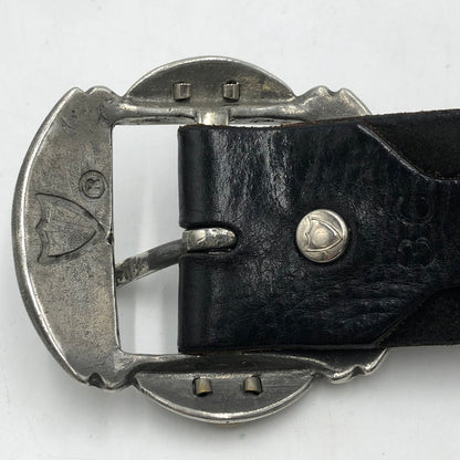 【中古品】【メンズ】 HTC エイチティーシー COLOR STONE FLOWER STUDS LEATHER BELT カラーストーン フラワー スタッズ レザーベルト 服飾雑貨 アクセサリー 205-251123-yy-06-tei カラー：ブラック 万代Net店