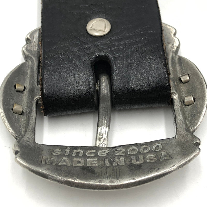 【中古品】【メンズ】 HTC エイチティーシー COLOR STONE FLOWER STUDS LEATHER BELT カラーストーン フラワー スタッズ レザーベルト 服飾雑貨 アクセサリー 205-251123-yy-06-tei カラー：ブラック 万代Net店