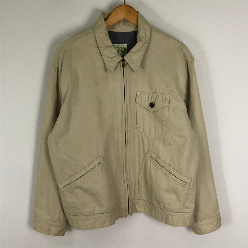 【中古品】【メンズ】 POST OVERALLS ポストオーバーオールズ 90’s ZIP JACKET MADE IN USA 90年代 ジップジャケット アウター フルジップ ワークジャケット USA製 145-251124-ts-14-tei サイズ：L カラー：アイボリー 万代Net店