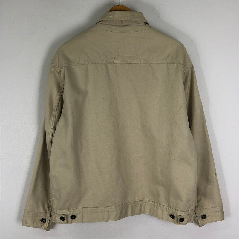 【中古品】【メンズ】 POST OVERALLS ポストオーバーオールズ 90’s ZIP JACKET MADE IN USA 90年代 ジップジャケット アウター フルジップ ワークジャケット USA製 145-251124-ts-14-tei サイズ：L カラー：アイボリー 万代Net店