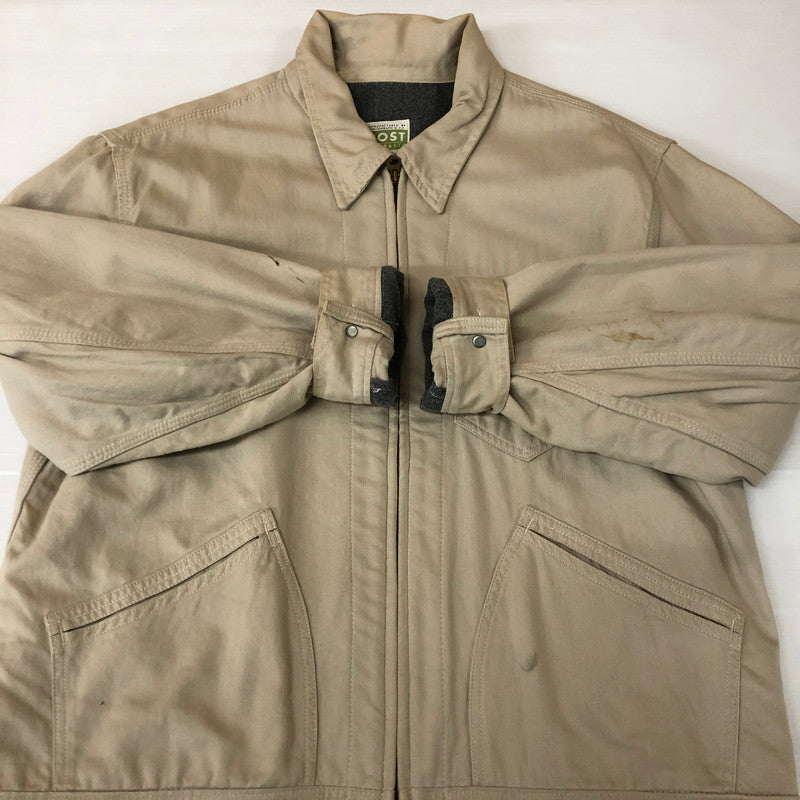 【中古品】【メンズ】 POST OVERALLS ポストオーバーオールズ 90’s ZIP JACKET MADE IN USA 90年代 ジップジャケット アウター フルジップ ワークジャケット USA製 145-251124-ts-14-tei サイズ：L カラー：アイボリー 万代Net店
