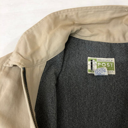【中古品】【メンズ】 POST OVERALLS ポストオーバーオールズ 90’s ZIP JACKET MADE IN USA 90年代 ジップジャケット アウター フルジップ ワークジャケット USA製 145-251124-ts-14-tei サイズ：L カラー：アイボリー 万代Net店
