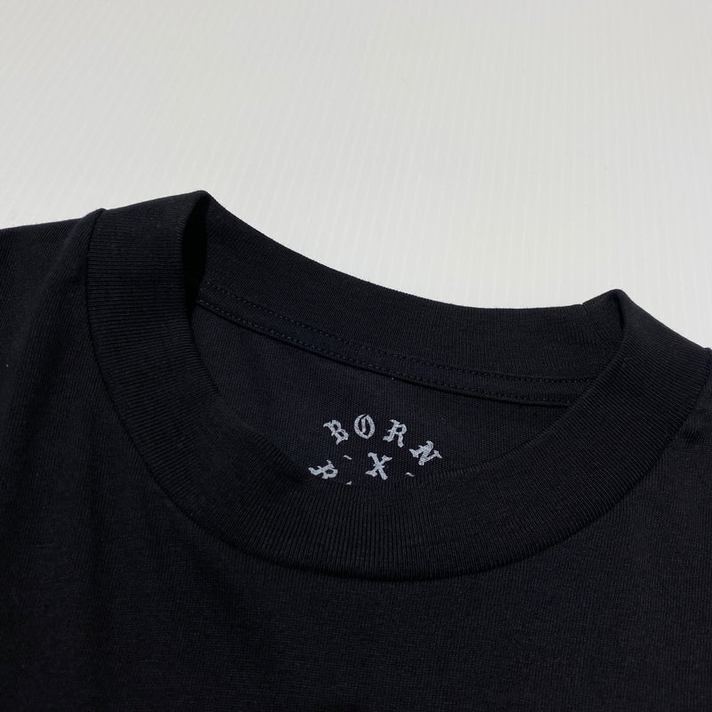 【中古品】【メンズ】 BORN RAISED ボーン アンド レイズド × UNION ユニオン L/S TEE ロングスリーブ Tシャツ 長袖 トップス 142-260824-sa-16-tei サイズ：M カラー：ブラック 万代Net店