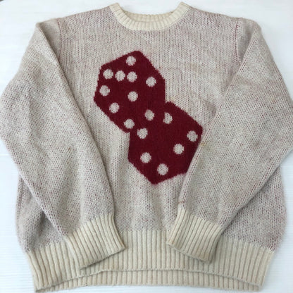 【現状渡し品】【メンズ】 STUSSY ステューシー DICE SWEATER 117097 ダイス セーター トップス ニット 142-251124-ts-04-tei サイズ：M カラー：ホワイト 万代Net店