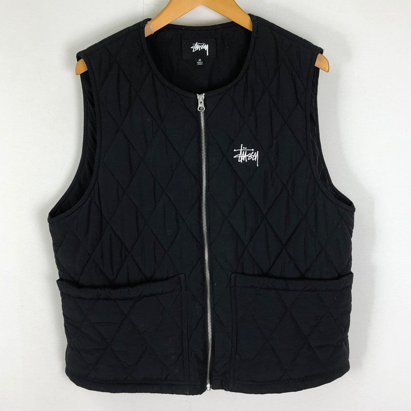 【現状渡し品】【メンズ】 STUSSY ステューシー DIAMOND QUILTED VEST 115637 ダイヤモンド キルティング ベスト ライトアウター 142-251124-ts-05-tei サイズ：M カラー：ブラック 万代Net店