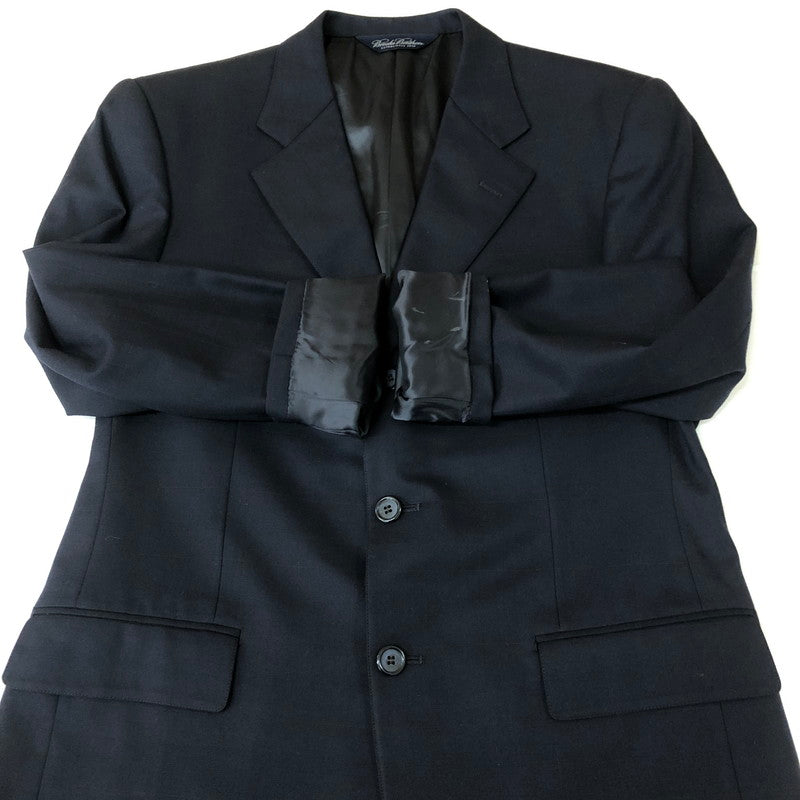 【中古品】【メンズ】 Brooks Brothers ブルックスブラザーズ WOOL 2BUTTON SUIT ウール 2ボタン スーツ ライトアウター 145-251128-yy-17-tei サイズ：38 カラー：ブラック 万代Net店