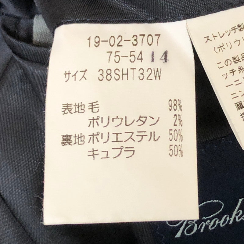 【中古品】【メンズ】 Brooks Brothers ブルックスブラザーズ WOOL 2BUTTON SUIT ウール 2ボタン スーツ ライトアウター 145-251128-yy-17-tei サイズ：38 カラー：ブラック 万代Net店