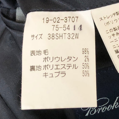 【中古品】【メンズ】 Brooks Brothers ブルックスブラザーズ WOOL 2BUTTON SUIT ウール 2ボタン スーツ ライトアウター 145-251128-yy-17-tei サイズ：38 カラー：ブラック 万代Net店