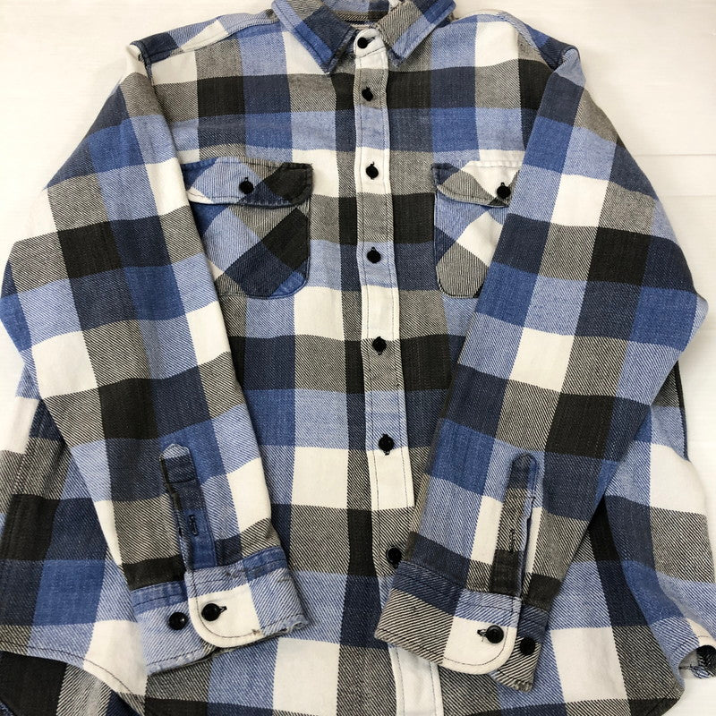 【中古品】【メンズ】 FIVE BROTHER ファイブブラザー 70~80's FLANNEL CHECK L/S SHIRT VINTAGE 70～80年代 フランネル チェック ロングスリーブ シャツ 長袖 トップス ヴィンテージ 145-251124-yo-05-tei サイズ：L カラー：ブルー 万代Net店