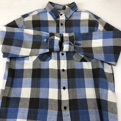 【中古品】【メンズ】 FIVE BROTHER ファイブブラザー 70~80's FLANNEL CHECK L/S SHIRT VINTAGE 70～80年代 フランネル チェック ロングスリーブ シャツ 長袖 トップス ヴィンテージ 145-251124-yo-05-tei サイズ：L カラー：ブルー 万代Net店