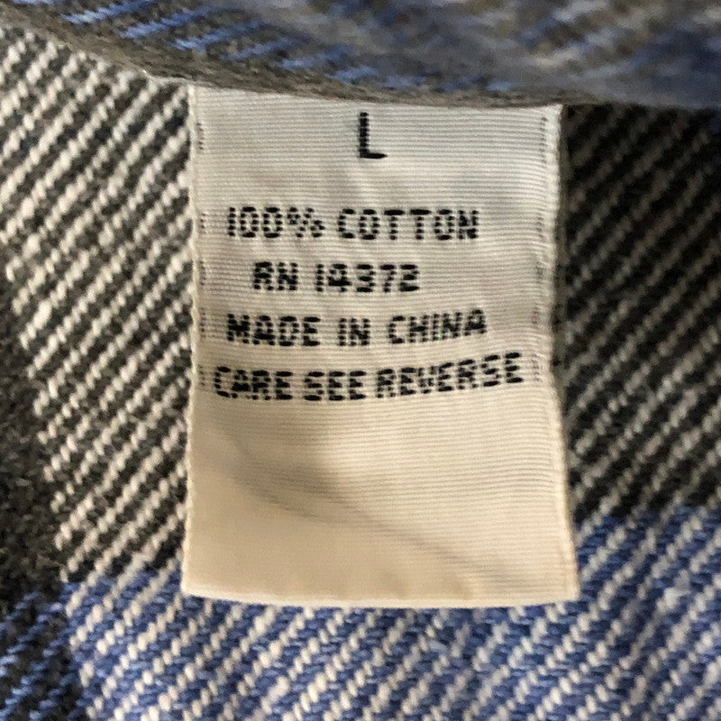 【中古品】【メンズ】 FIVE BROTHER ファイブブラザー 70~80's FLANNEL CHECK L/S SHIRT VINTAGE 70～80年代 フランネル チェック ロングスリーブ シャツ 長袖 トップス ヴィンテージ 145-251124-yo-05-tei サイズ：L カラー：ブルー 万代Net店