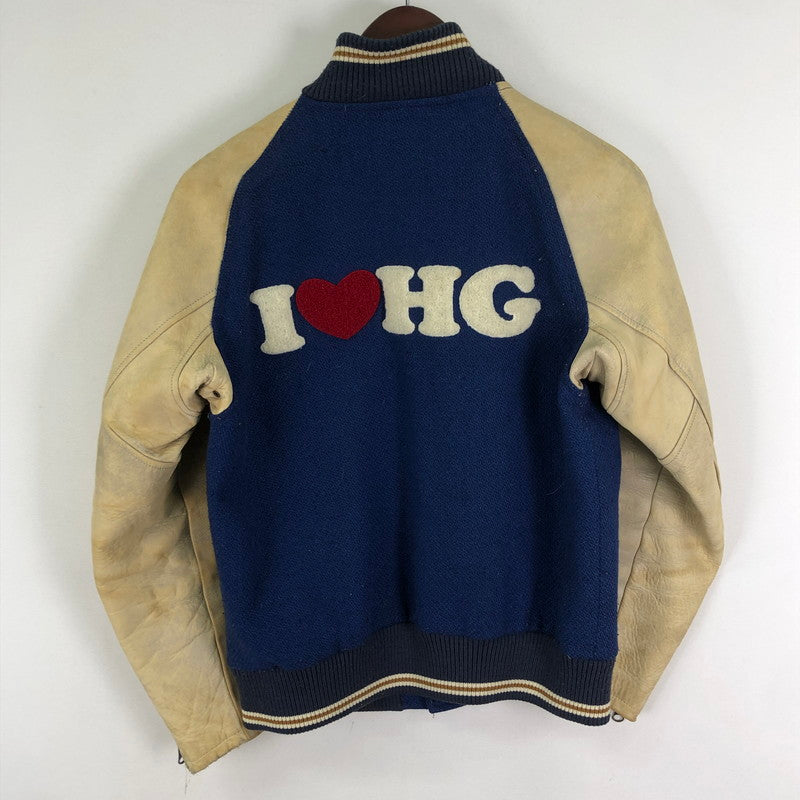 【現状渡し品】【レディース】 HYSTERIC GLAMOUR ヒステリックグラマー PANDA STADIUM JUMPER 2AB-3270 パンダ スタジアム ジャケット スタジャン ライトアウター 168-251124-yo-09-tei サイズ：FREE カラー：ブルー 万代Net店