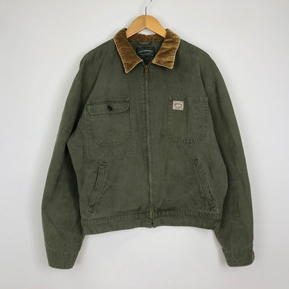 【中古品】【メンズ】 POLO COUNTRY RALPH LAUREN ポロカントリー ラルフローレン CORDUROY COLLAR WORK JACKET コーデュロイカラー ワークジャケット アウター 147-251126-yo-07-tei サイズ：M カラー：カーキ 万代Net店