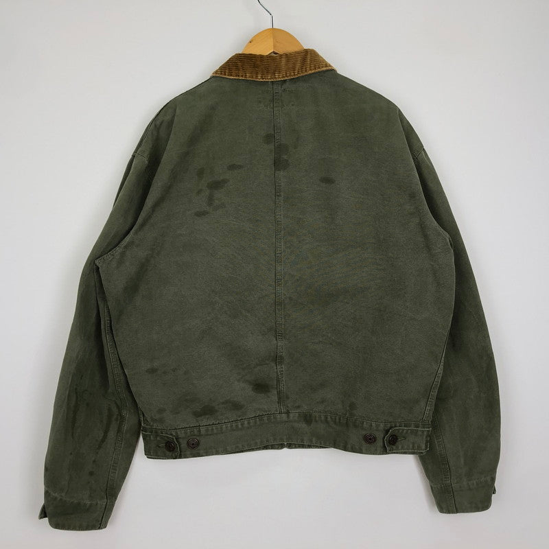 【中古品】【メンズ】 POLO COUNTRY RALPH LAUREN ポロカントリー ラルフローレン CORDUROY COLLAR WORK JACKET コーデュロイカラー ワークジャケット アウター 147-251126-yo-07-tei サイズ：M カラー：カーキ 万代Net店