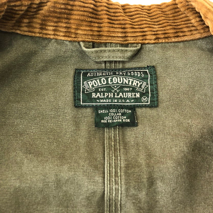 【中古品】【メンズ】 POLO COUNTRY RALPH LAUREN ポロカントリー ラルフローレン CORDUROY COLLAR WORK JACKET コーデュロイカラー ワークジャケット アウター 147-251126-yo-07-tei サイズ：M カラー：カーキ 万代Net店
