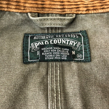 【中古品】【メンズ】 POLO COUNTRY RALPH LAUREN ポロカントリー ラルフローレン CORDUROY COLLAR WORK JACKET コーデュロイカラー ワークジャケット アウター 147-251126-yo-07-tei サイズ：M カラー：カーキ 万代Net店