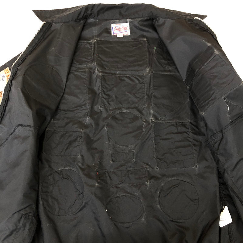 【現状渡し品】【メンズ】 東洋エンタープライズ トーヨーエンタープライズ STYLE EYES NYLON JACKET SE11275 スタイルアイズ ナイロンジャケット アウター ワッペン付き 145-251127-ts-18-tei サイズ：40 カラー：ブラック 万代Net店