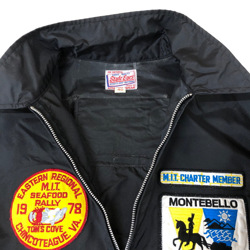 【現状渡し品】【メンズ】 東洋エンタープライズ トーヨーエンタープライズ STYLE EYES NYLON JACKET SE11275 スタイルアイズ ナイロンジャケット アウター ワッペン付き 145-251127-ts-18-tei サイズ：40 カラー：ブラック 万代Net店