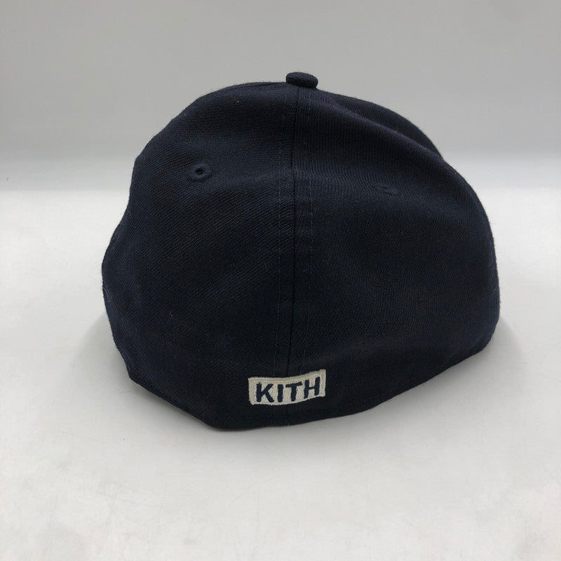 【中古品】【メンズ】 NEW ERA ニューエラ × KITH キス 別注 コラボ MLB New York Yankees 59FIFTY CAP ニューヨークヤンキース フィフティーナインフィフティ キャップ 帽子 185-251119-ks-04-tei サイズ：58.7 カラー：ネイビー 万代Net店