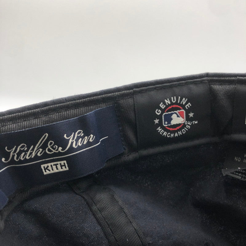 【中古品】【メンズ】 NEW ERA ニューエラ × KITH キス 別注 コラボ MLB New York Yankees 59FIFTY CAP ニューヨークヤンキース フィフティーナインフィフティ キャップ 帽子 185-251119-ks-08-tei サイズ：57.7 カラー：ネイビー 万代Net店