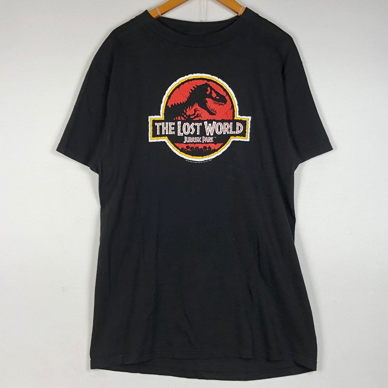 【中古品】【メンズ】 UNIVERSAL STUDIO ユニバーサル スタジオ 90's THE LOST WORLD JURASSIC PARK LOGO TEE 90年代 ザ ロスト ワールド ジュラシック パーク ロゴ Ｔシャツ 半袖 トップス 145-260711-sa-11-tei サイズ：L カラー：ブラック 万代Net店