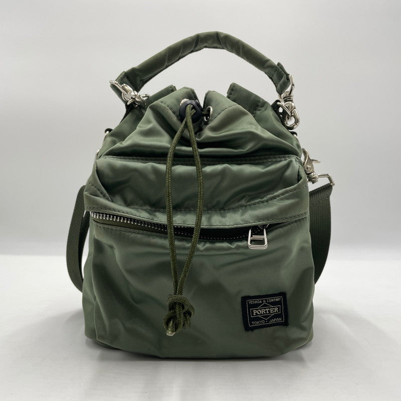 【中古品】【メンズ/レディース】 PORTER ポーター BALLOONSAC S バルーンサック カバン ハンドバッグ 188-251127-yo-27-tei サイズ：S カラー：カーキ 万代Net店