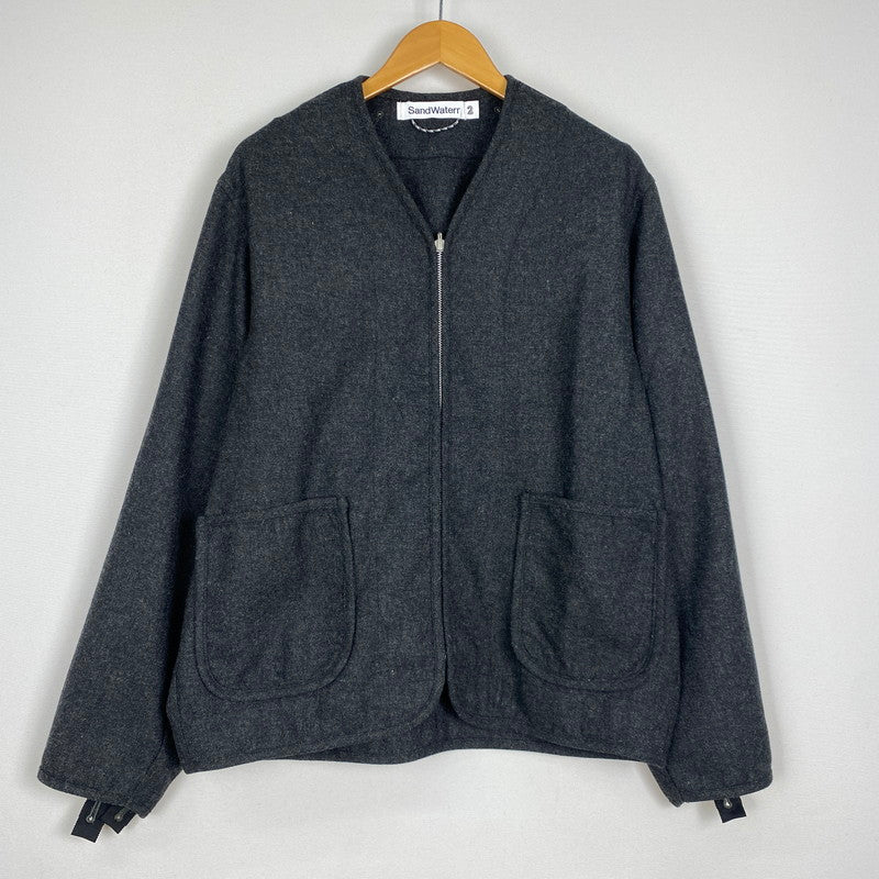 【中古品】【メンズ】 SANDWATERR サンドウォーター 25AW CRAFTED LINING SHIRT SW-S0502 クラフテッド ライニング シャツ 長袖 トップス 140-251127-yo-04-fuzh サイズ：2 カラー：チャコール 万代Net店