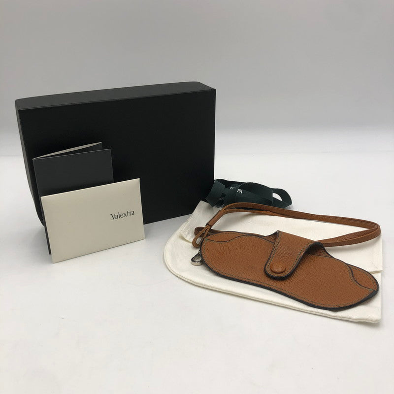 【中古品】【メンズ】 Valextra ヴァレクストラ EYEGLASSES CASE V2L84-028-000H-RL メガネケース アイウェアアクセサリー ストラップ付 208-251119-ks-03-tei カラー：ハバナ 万代Net店