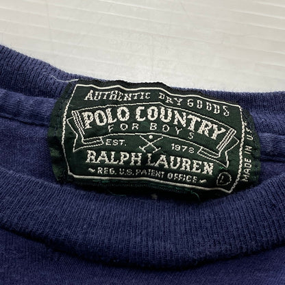 【現状渡し品】【メンズ】 POLO COUNTRY ポロ カントリー 80's～90's ARROW LOGO S/S TEE 80～90年代 アロー ロゴ ショートスリーブ Tシャツ 半袖 トップス 145-260801-sa-10-tei サイズ：L カラー：ネイビー 万代Net店