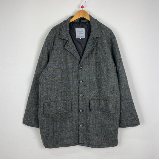 【中古品】【メンズ】 BRITISH OUTDOORS ブリティッシュアウトドア NYLON LINER WOOL CHECK JACKET ナイロン ライナー ウール チェック ジャケット アウター 145-251127-yo-15-tei サイズ：L カラー：グレー 万代Net店