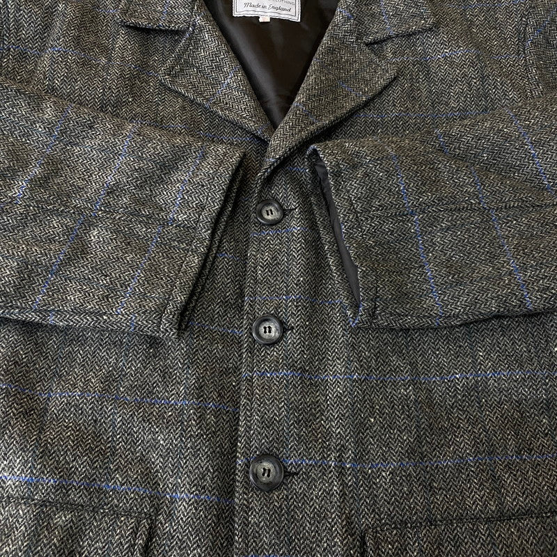 【中古品】【メンズ】 BRITISH OUTDOORS ブリティッシュアウトドア NYLON LINER WOOL CHECK JACKET ナイロン ライナー ウール チェック ジャケット アウター 145-251127-yo-15-tei サイズ：L カラー：グレー 万代Net店