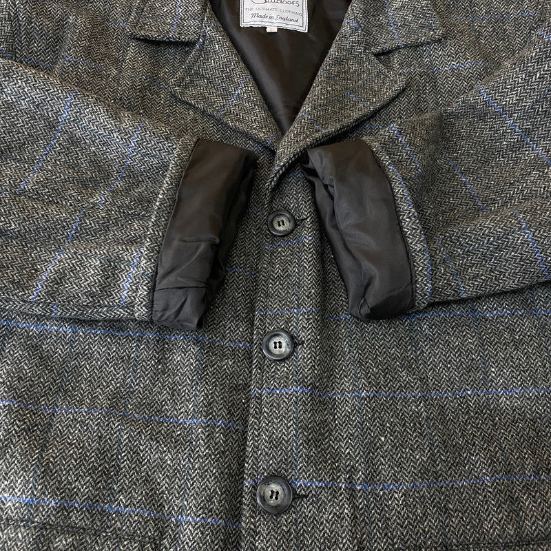 【中古品】【メンズ】 BRITISH OUTDOORS ブリティッシュアウトドア NYLON LINER WOOL CHECK JACKET ナイロン ライナー ウール チェック ジャケット アウター 145-251127-yo-15-tei サイズ：L カラー：グレー 万代Net店