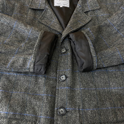 【中古品】【メンズ】 BRITISH OUTDOORS ブリティッシュアウトドア NYLON LINER WOOL CHECK JACKET ナイロン ライナー ウール チェック ジャケット アウター 145-251127-yo-15-tei サイズ：L カラー：グレー 万代Net店