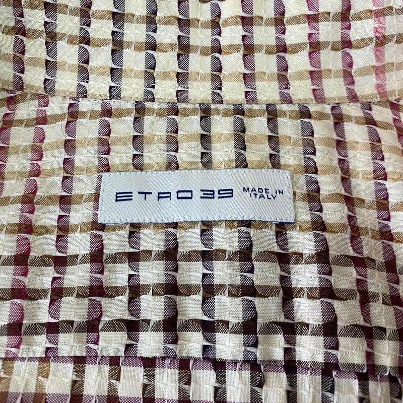 【中古品】【メンズ】 ETRO エトロ GRADATION L/S SHIRT グラデーション ロングスリーブ シャツ 長袖 トップス 141-251127-yo-09-tei サイズ：39 カラー：マルチ 万代Net店