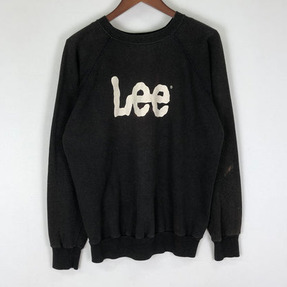 【現状渡し品】【メンズ】 Lee リー 90's LOGO PRINT SWEAT SHIRT 90年代 ロゴプリント スウェットシャツ トップス トレーナー USA製 145-251128-yy-20-tei サイズ：L カラー：ブラック 万代Net店