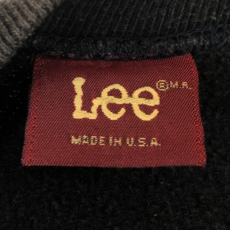 【現状渡し品】【メンズ】 Lee リー 90's LOGO PRINT SWEAT SHIRT 90年代 ロゴプリント スウェットシャツ トップス トレーナー USA製 145-251128-yy-20-tei サイズ：L カラー：ブラック 万代Net店