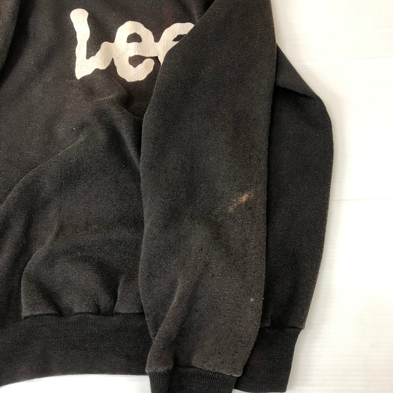 【現状渡し品】【メンズ】 Lee リー 90's LOGO PRINT SWEAT SHIRT 90年代 ロゴプリント スウェットシャツ トップス トレーナー USA製 145-251128-yy-20-tei サイズ：L カラー：ブラック 万代Net店