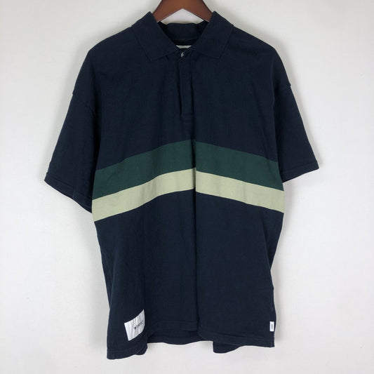 【中古品】【メンズ】 WTAPS ダブルタップス MC SS COTTON.TEXTILE 231ATDT-CSM23 23SS MC ショートスリーブ コットン. テキスタイル 半袖 トップス ポロシャツ 142-251128-yy-09-tei サイズ：2 カラー：ネイビー 万代Net店