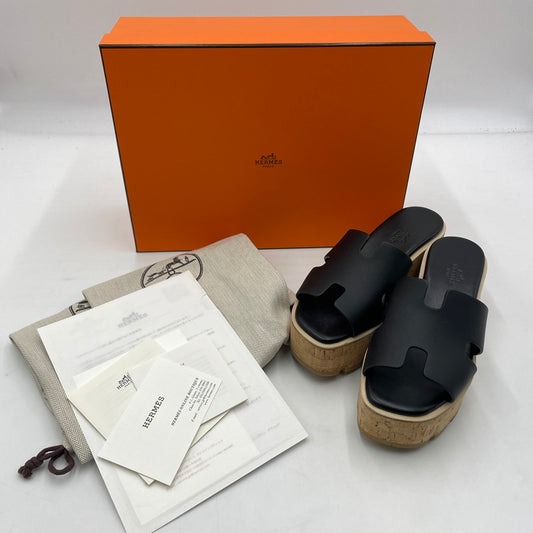 【中古品】【レディース】 HERMES エルメス EZe 30 SL1221026Z 360 2501 エズ 30 サンダル 靴 183-251128-yo-01-tei サイズ：36 カラー：ブラック 万代Net店