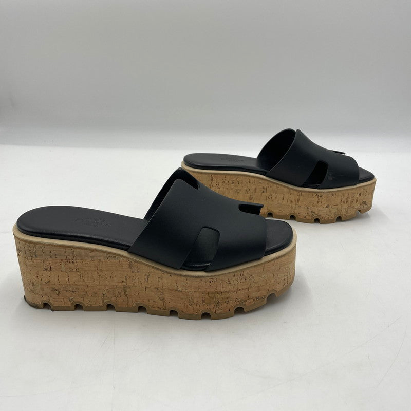 【中古品】【レディース】 HERMES エルメス EZe 30 SL1221026Z 360 2501 エズ 30 サンダル 靴 183-251128-yo-01-tei サイズ：36 カラー：ブラック 万代Net店