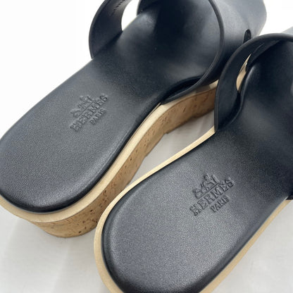 【中古品】【レディース】 HERMES エルメス EZe 30 SL1221026Z 360 2501 エズ 30 サンダル 靴 183-251128-yo-01-tei サイズ：36 カラー：ブラック 万代Net店