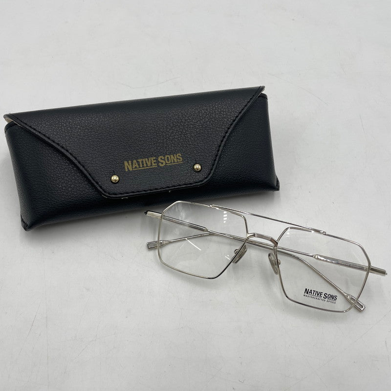 【中古品】【メンズ】 NATIVE SONS ネイティブサンズ REMM レム 17-144 サングラス アイウェア アクセサリー 203-251128-yo-05-tei サイズ：52.5□17 144 カラー：シルバー 万代Net店