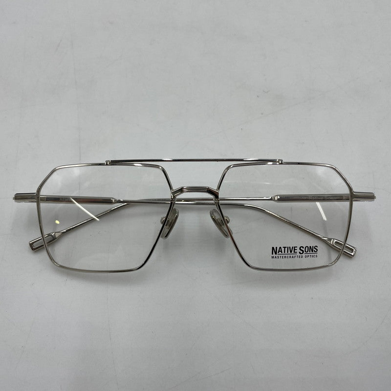 【中古品】【メンズ】 NATIVE SONS ネイティブサンズ REMM レム 17-144 サングラス アイウェア アクセサリー 203-251128-yo-05-tei サイズ：52.5□17 144 カラー：シルバー 万代Net店