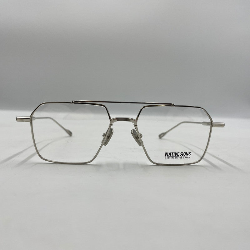 【中古品】【メンズ】 NATIVE SONS ネイティブサンズ REMM レム 17-144 サングラス アイウェア アクセサリー 203-251128-yo-05-tei サイズ：52.5□17 144 カラー：シルバー 万代Net店