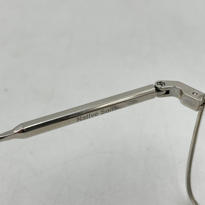 【中古品】【メンズ】 NATIVE SONS ネイティブサンズ REMM レム 17-144 サングラス アイウェア アクセサリー 203-251128-yo-05-tei サイズ：52.5□17 144 カラー：シルバー 万代Net店