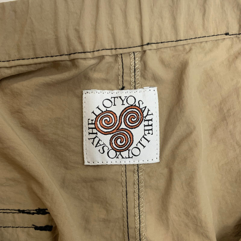 【中古品】【メンズ】 SAYHELLO セイハロー NYLON PANTS ナイロンパンツ ボトムス トラックパンツ 158-251201-ts-09-tei サイズ：L カラー：ベージュ 万代Net店