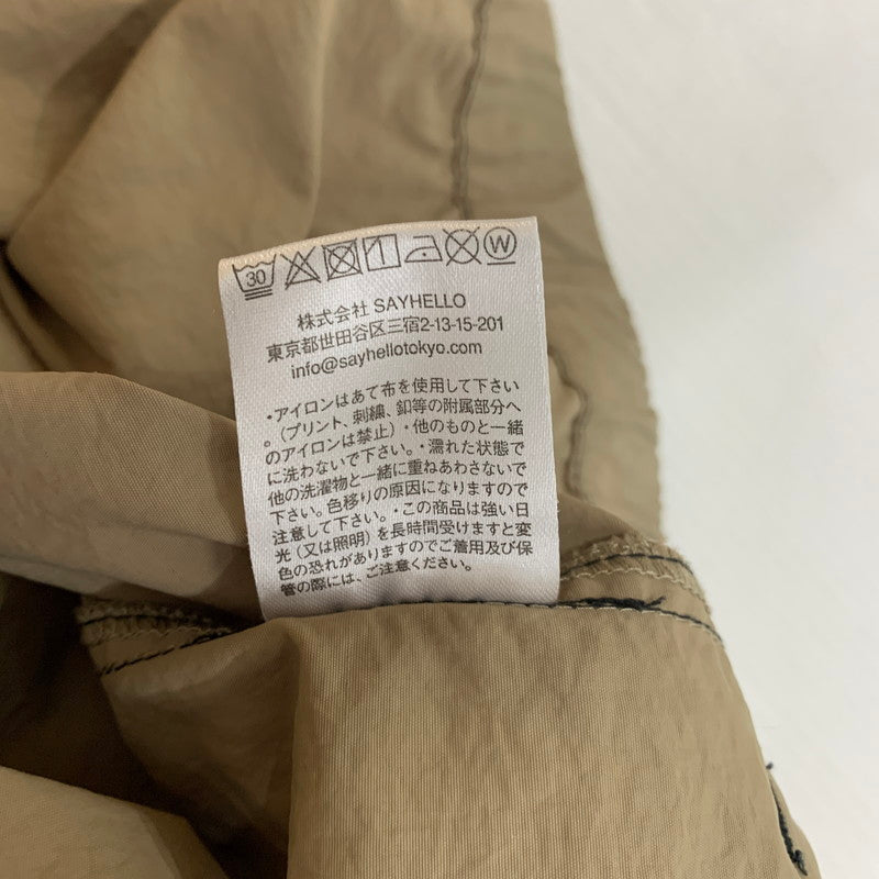 【中古品】【メンズ】 SAYHELLO セイハロー NYLON PANTS ナイロンパンツ ボトムス トラックパンツ 158-251201-ts-09-tei サイズ：L カラー：ベージュ 万代Net店