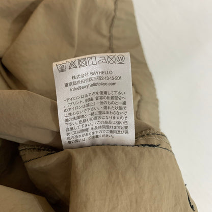 【中古品】【メンズ】 SAYHELLO セイハロー NYLON PANTS ナイロンパンツ ボトムス トラックパンツ 158-251201-ts-09-tei サイズ：L カラー：ベージュ 万代Net店