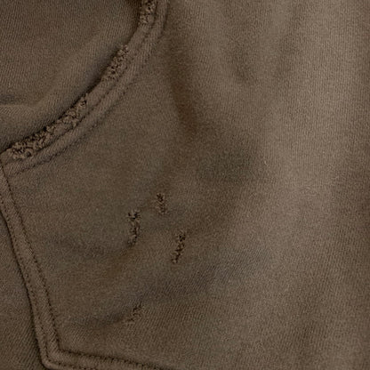 【中古品】【メンズ】 ANCELLM アンセルム DYED DAMAGE HOODIE ANC-CT16 ダイダメージ フーディー トップス プルオーバーパーカー エイジング加工 140-251201-ts-05-tei サイズ：2 カラー：ブラウン 万代Net店