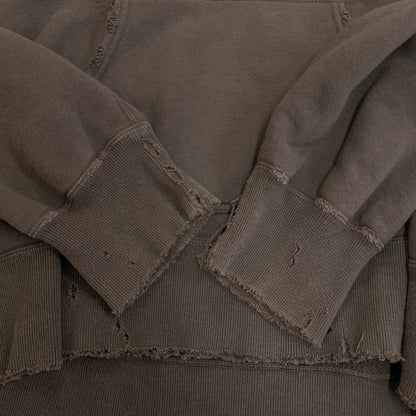 【中古品】【メンズ】 ANCELLM アンセルム DYED DAMAGE HOODIE ANC-CT16 ダイダメージ フーディー トップス プルオーバーパーカー エイジング加工 140-251201-ts-05-tei サイズ：2 カラー：ブラウン 万代Net店